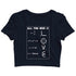 Coding Nerd Engineering CLOUD IS JUST ANOTHER COMPUTER Custom Printed Graphic Design Crop Top T-Shirt for Women